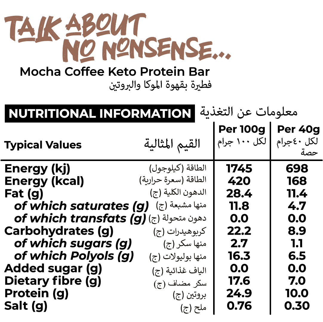 Coffee Mocha Keto Protein Bars (X12)
